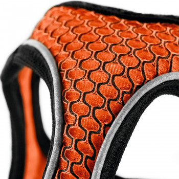 Hunter шлейка для собак Hilo Comfort 31-33 см, сетчатый текстиль, оранжевая