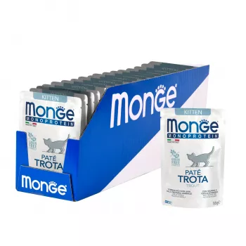Monge Cat Monoprotein Pouch паучи для котят форель 85г