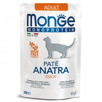 Monge Cat Monoprotein Pouch паучи для кошек утка 85г