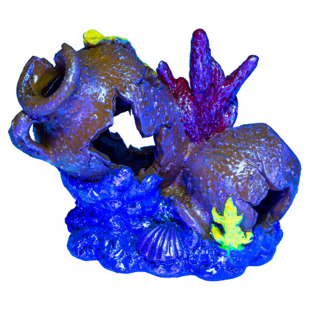 GloFish Разбитая ваза - декорация с GLO-эффектом