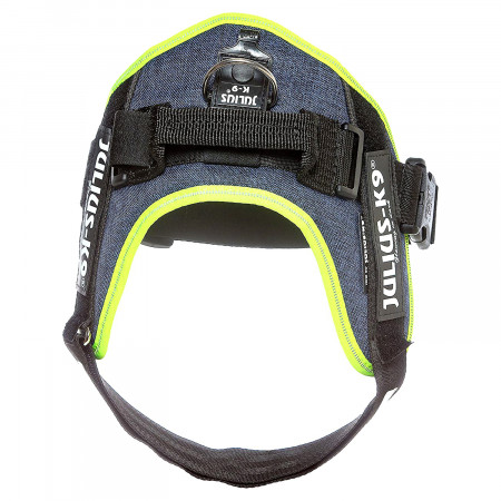 JULIUS-K9 шлейка для собак IDC®-Powerharness 0 (58-76см/ 14-25кг), джинса-зеленый неон
