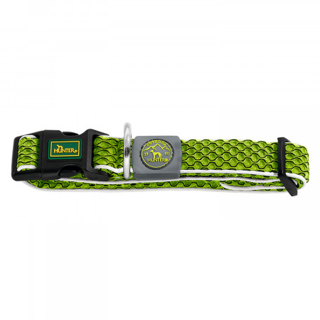 Hunter ошейник для собак Hilo Vario Basic 30-43 см, сетчатый текстиль, лайм